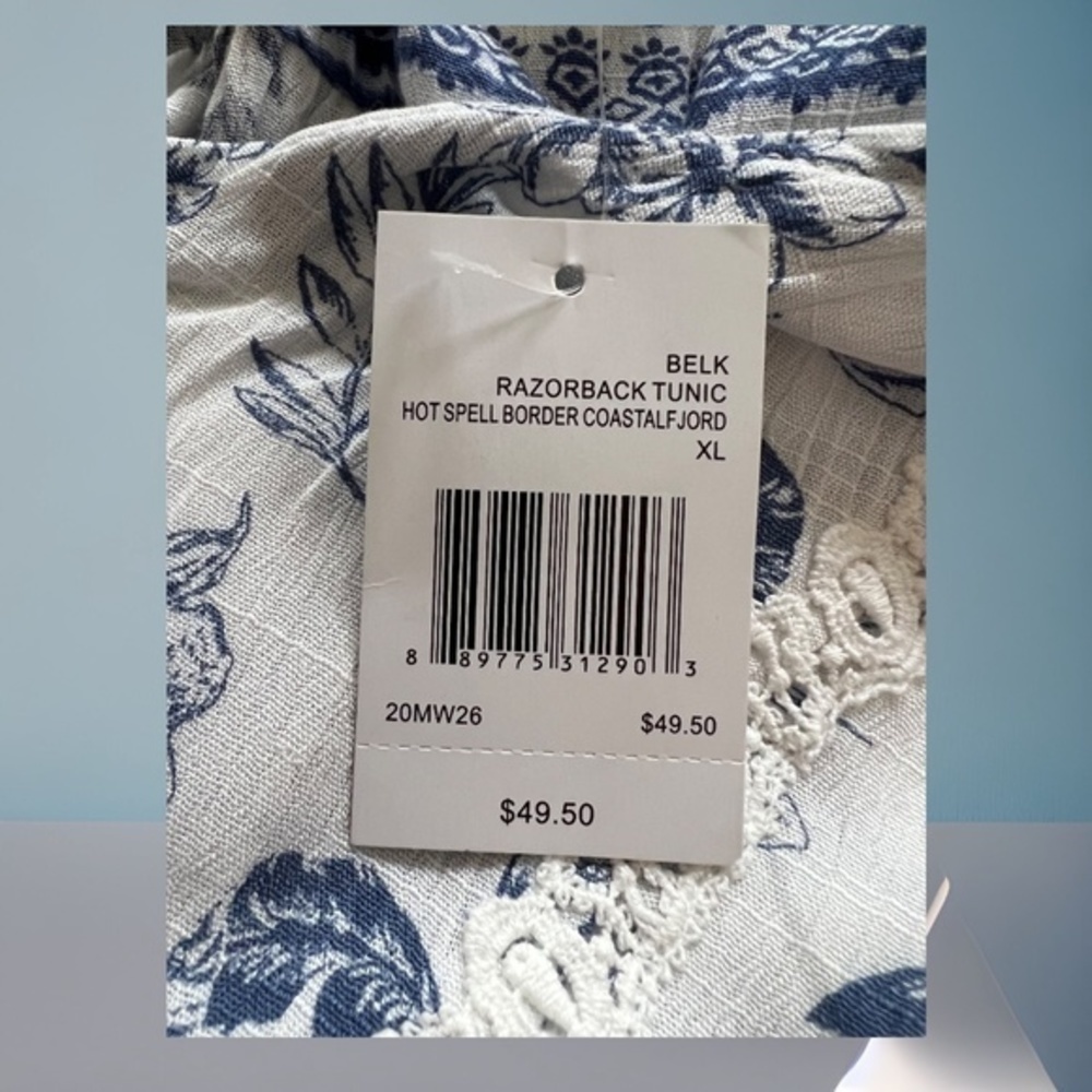 AMERICAN RAG V-neck Sleeveless Tunic w/Back Tie & Lace Insets NWT/XL - Picture 10 of 16